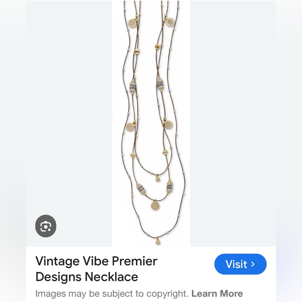 Premier Designs Vintage Vibe necklace approx 42”